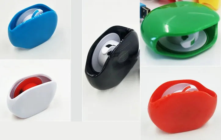 Automatic earphone retractor winder with telescopic reel and small storage box.