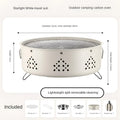 Portable stainless steel barbecue grill with detachable design for outdoor camping and picnics