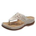 Clip toe wedge sandals for women, PU upper, rhinestone detail, solid colour, composite sole, sizes 35-43