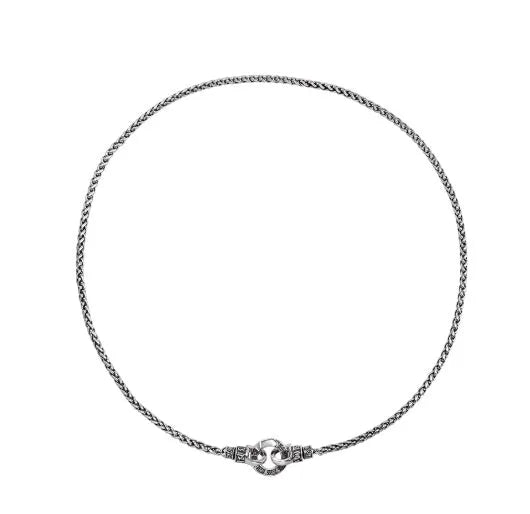 S925 sterling silver clavicle necklace for women with simple pendant on delicate chain.