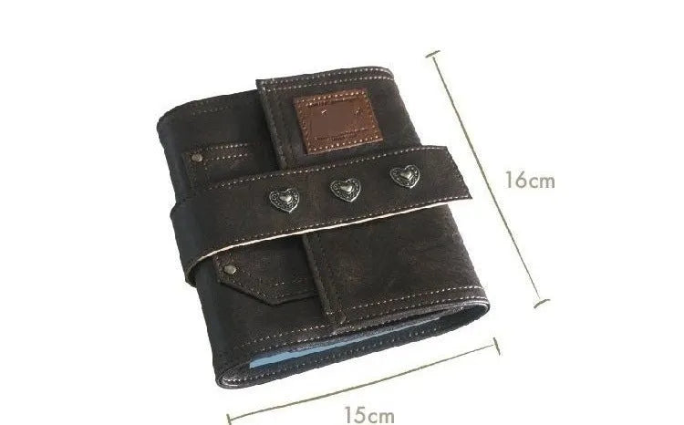 A7 brown retro notebook with leather-style buckle and loose-leaf binding