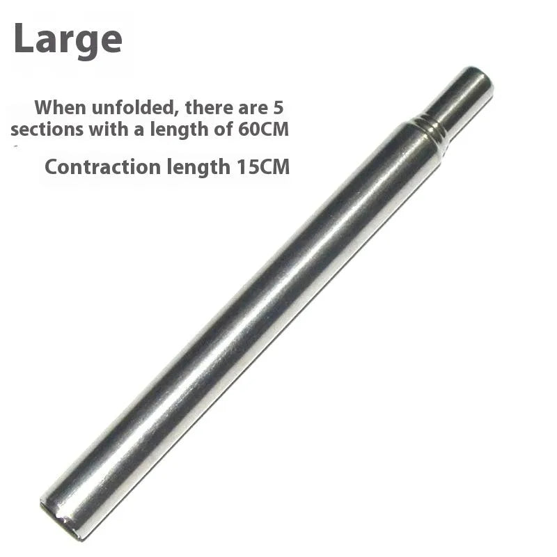 Stainless steel outdoor fire blowing stick for camping picnic cookware, ultra-light, portable, large medium small sizes