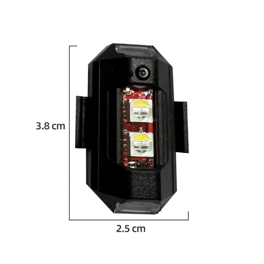 Drone signal strobe light with 7 colour options and universal mounting accessories
