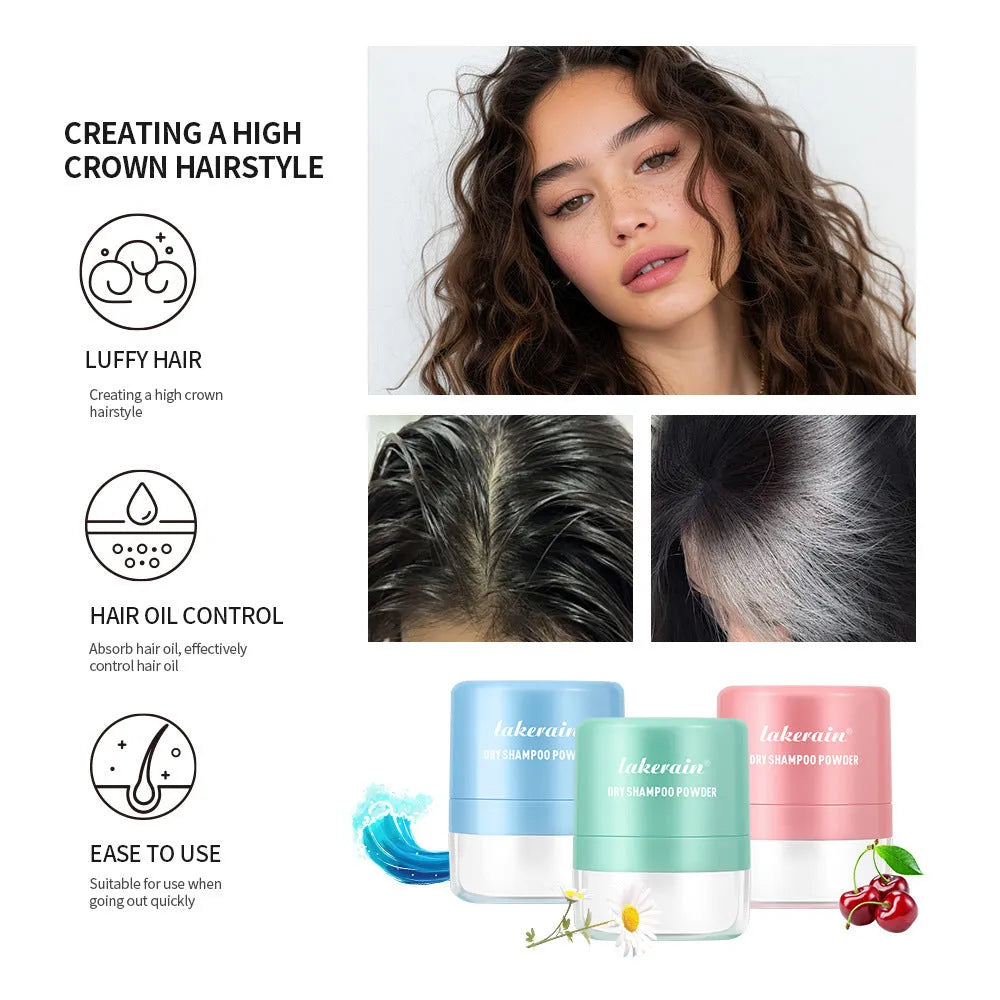 Disposable hair dry cleaning booster powder pack with sponge headband applicator and mirror.