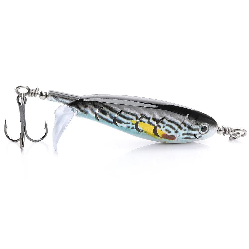 7.5cm bionic artificial fishing swimbait lure on a hook