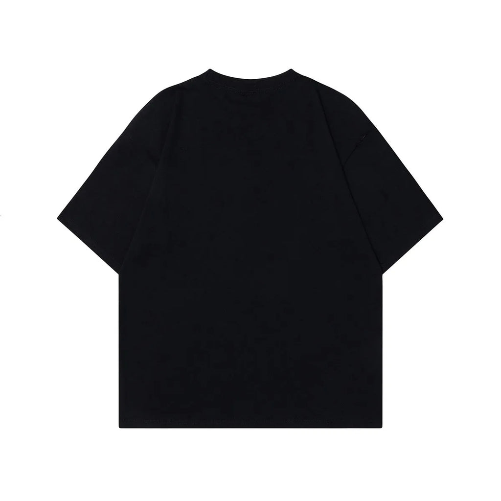 Men's loose fit pure cotton short-sleeved t-shirt in black and grey colour options