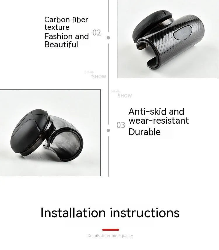 Black silicone steering wheel assist ball with metal bearing mechanism for single hand driving