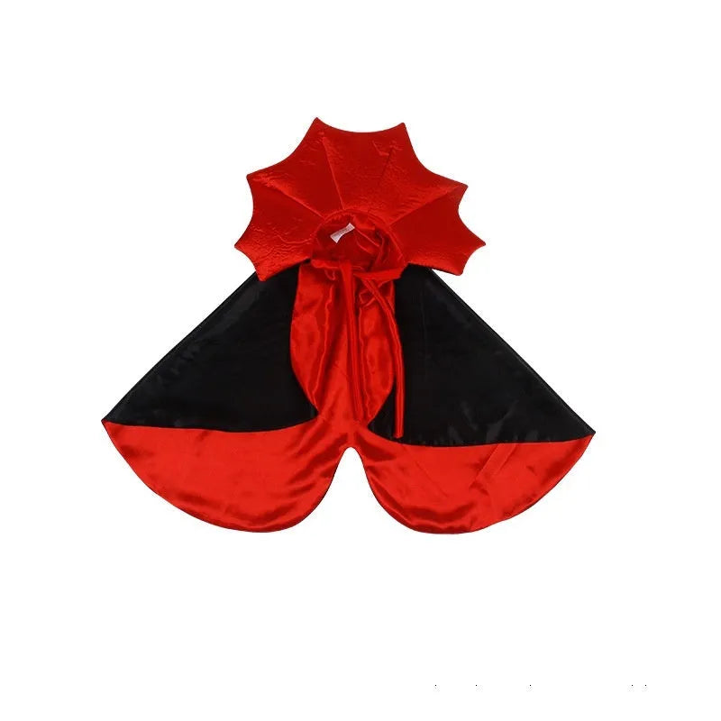 Black and red Halloween costume outfit for cat or dog with European American styling