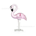 Pink crystal flamingo decorative craft with dots for table display