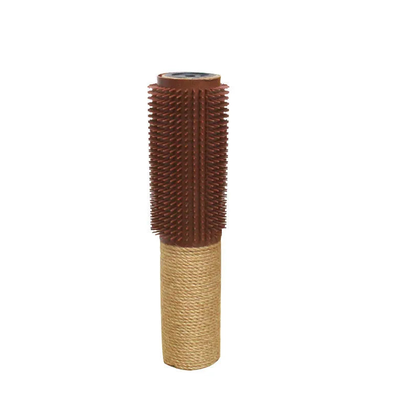 Brown sisal cat scratching post 30cm tall with square base