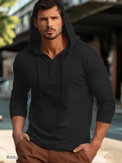 Cotton pullover hoodie in six colours for European and American youth sizing