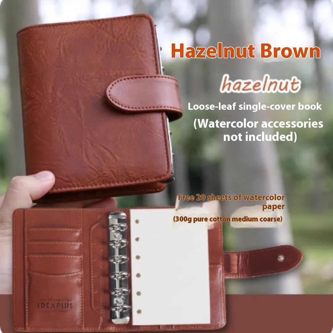 A7 format mini loose-leaf watercolour sketchbook in a choice of five colours.