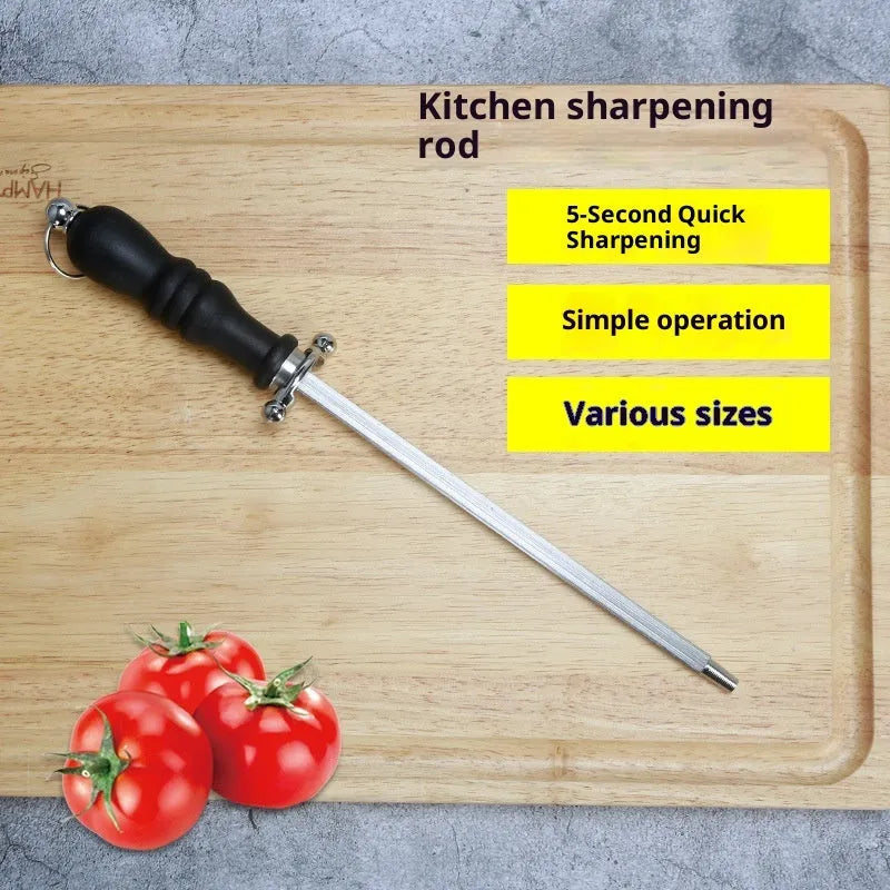 Household multifunctional high carbon steel kitchen sharpening steel with eight style options for knife maintenance
