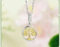 925 silver lucky tree pendant charm 2.3 by 1.2 cm with electroplated finish