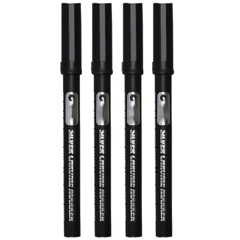 Waterproof mirror marker pen with plastic shell in 1mm and 2mm tip sizes for glass writing
