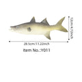 Set of three detailed PU simulated fish models: yellow-fin tuna, small tuna, and yellow croaker on a white background.
