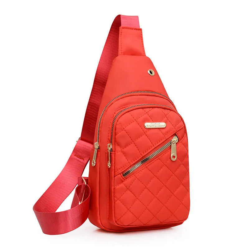 Oxford cloth crossbody sports chest bag in multiple colour options with breathable design