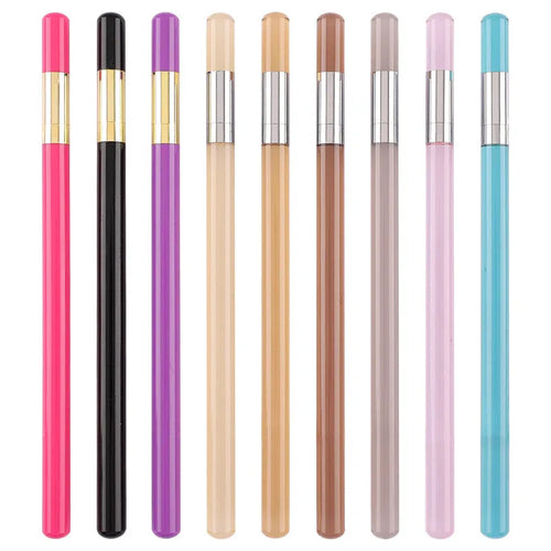 Transparent acrylic eternal pencil with alloy pen head showing internal mechanism