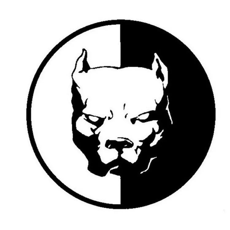Reflective superhero bulldog design car sticker 12x12cm black white red options