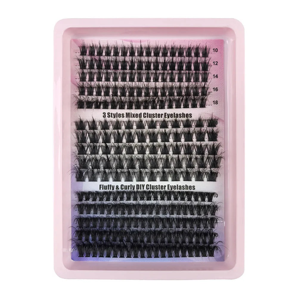 Large capacity false eyelash box with mixed styling options and five specification choices