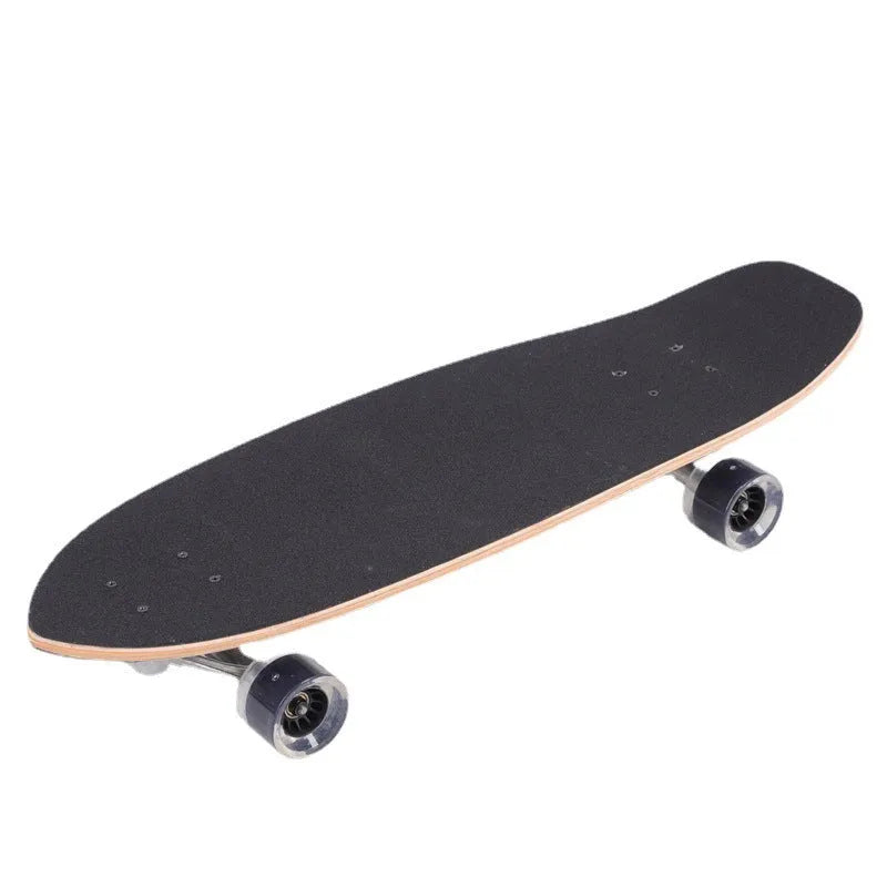 White street scooter with 31-inch maple wooden deck for urban riding