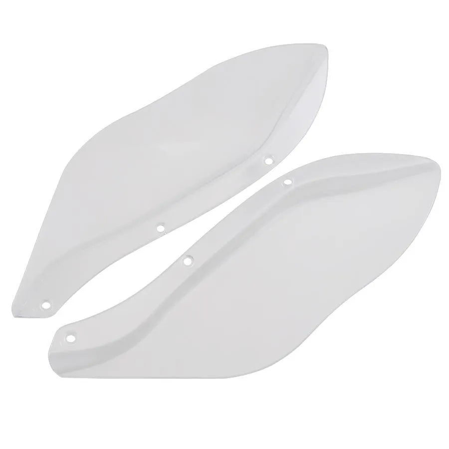 Harley Davidson motorcycle side wing head covers in black and transparent ABS plastic