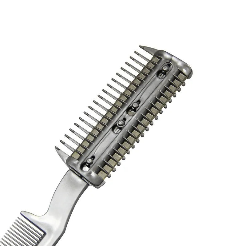 Plastic dog grooming comb with bristles for hair cleaning