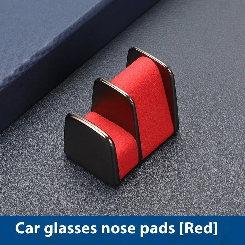 Zinc alloy leather car dashboard sunglasses clip in four colour options