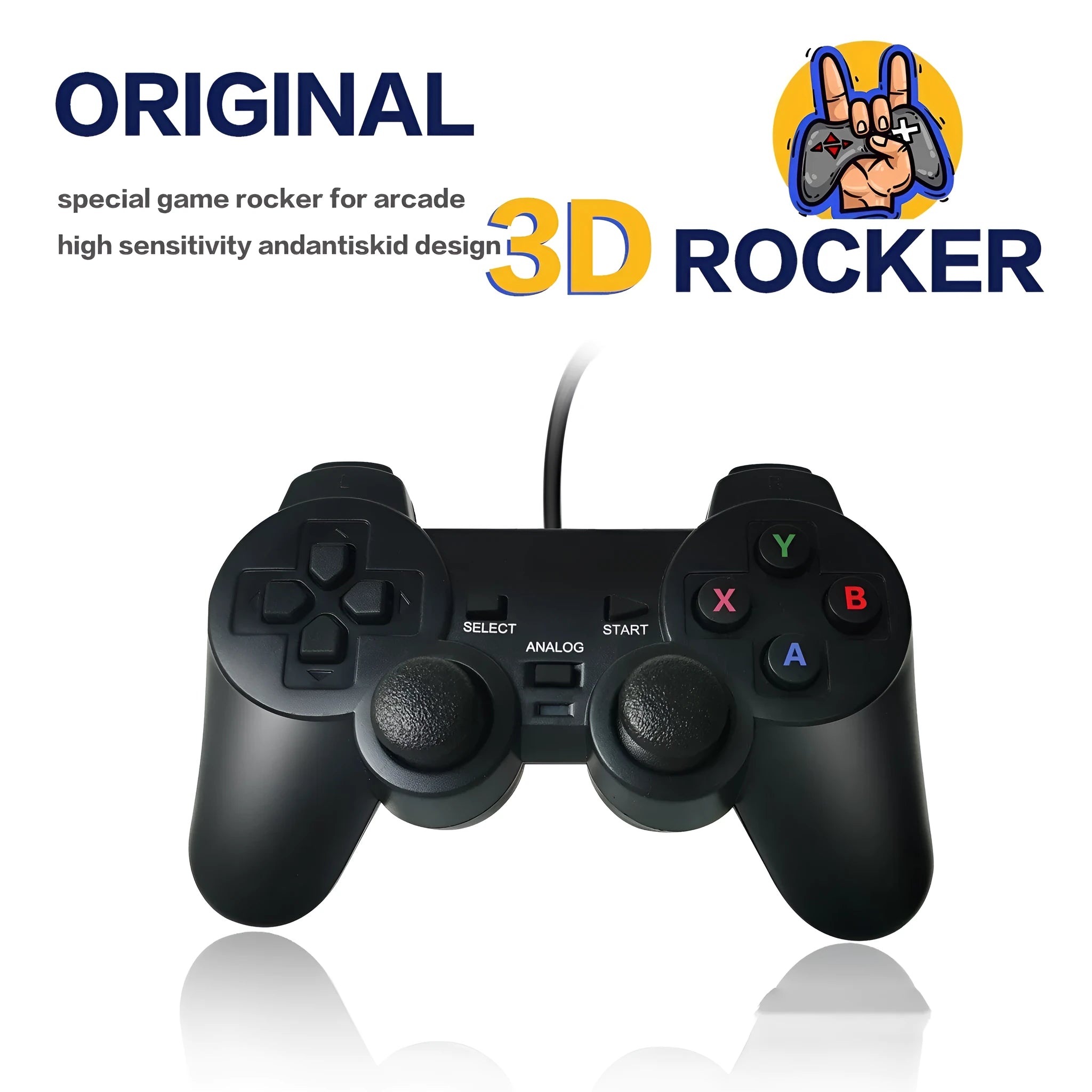 Wired USB game controller for Super ConsoleX Xpropowky BoxArcade Box in SNES handle style