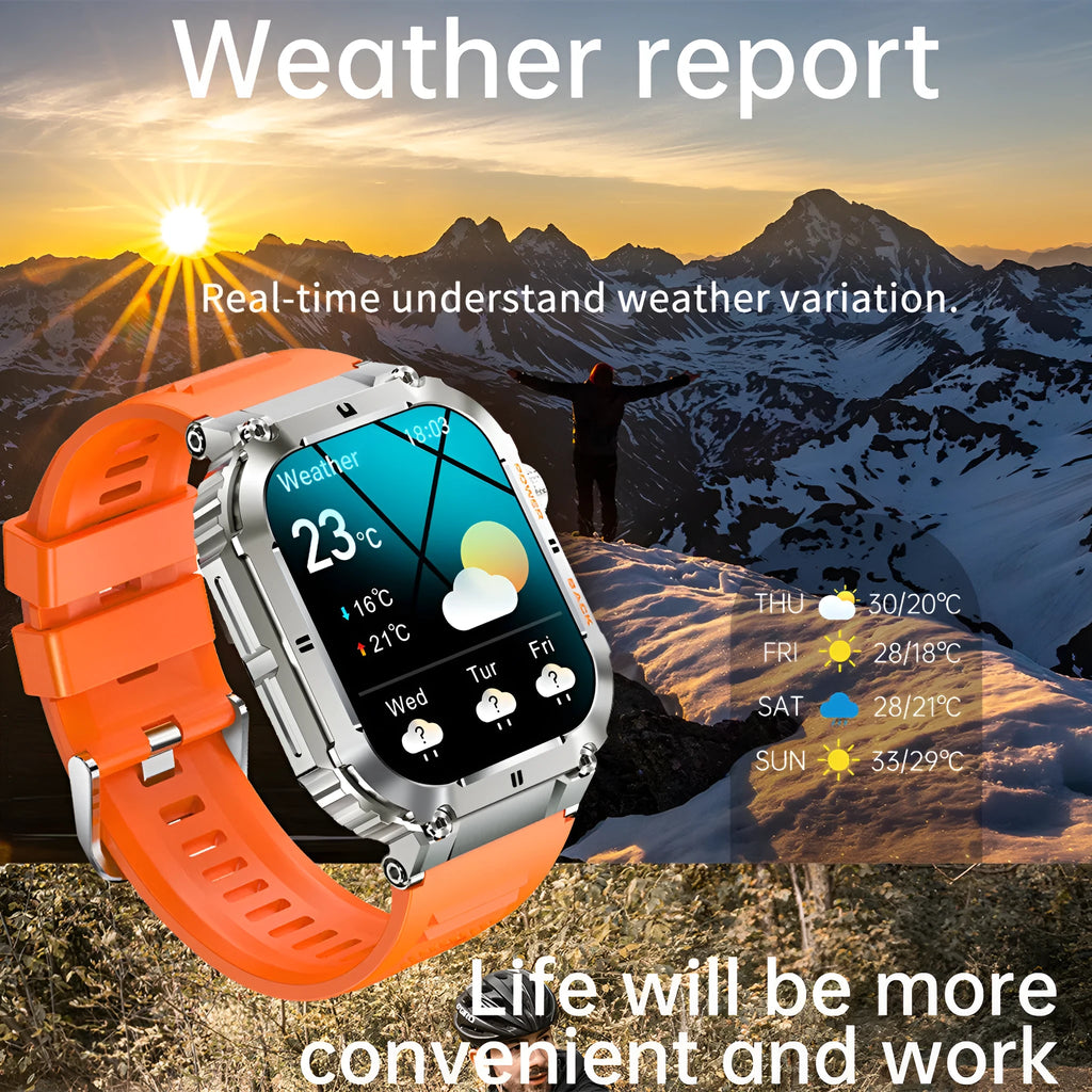 K57PRO Bluetooth smartwatch in black with TFT screen on wrist showing call function