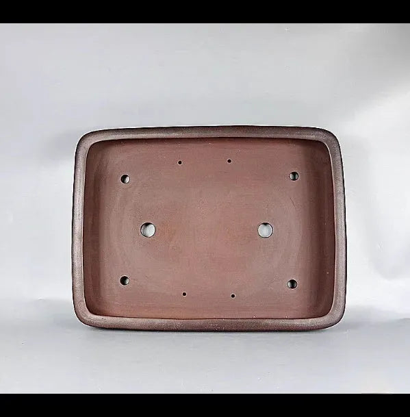 Handmade rectangular purple clay flower pot with 60x44cm dimensions for plant display