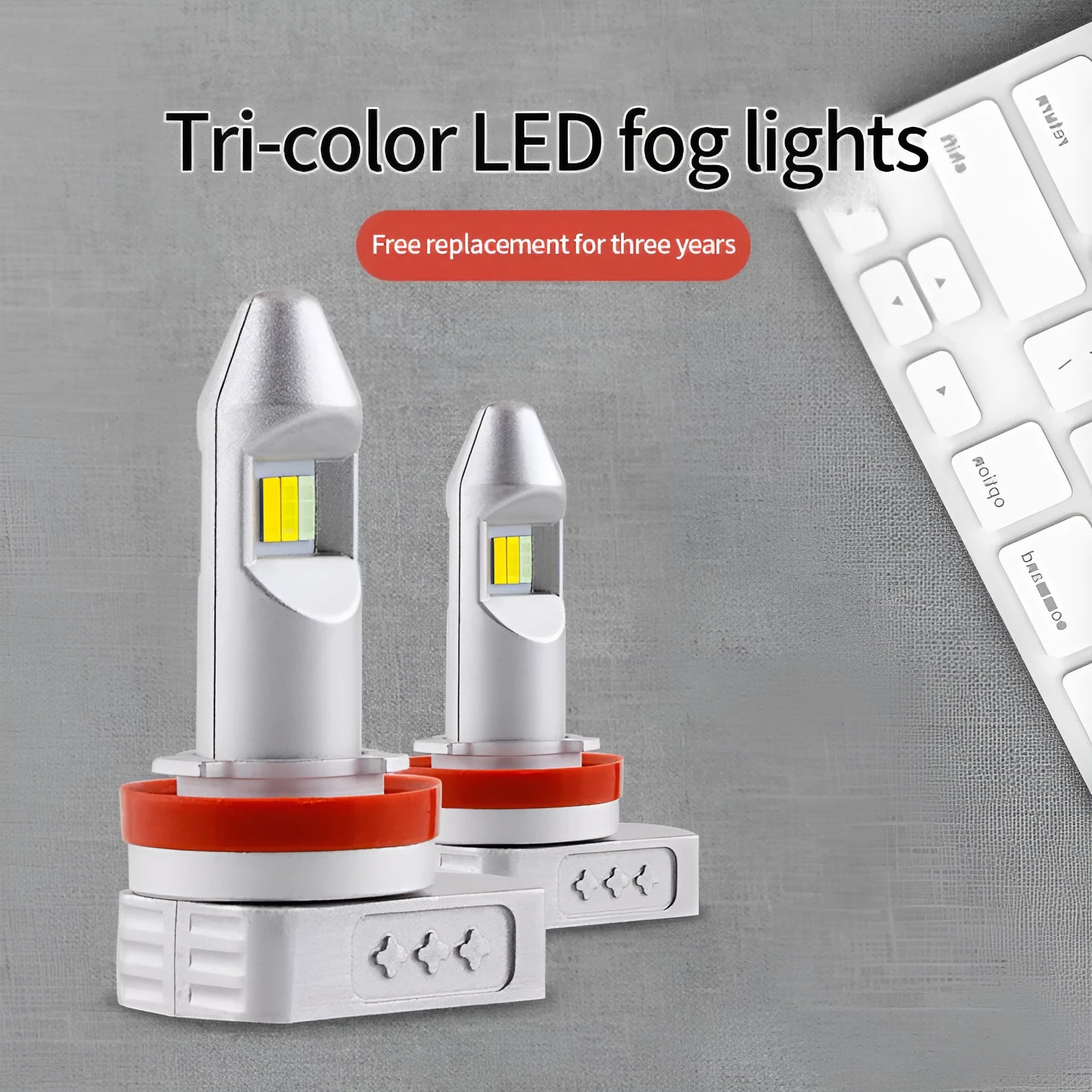 Super stable bright LED fog lamp bulb for car motorcycle SUV truck universal retrofit.