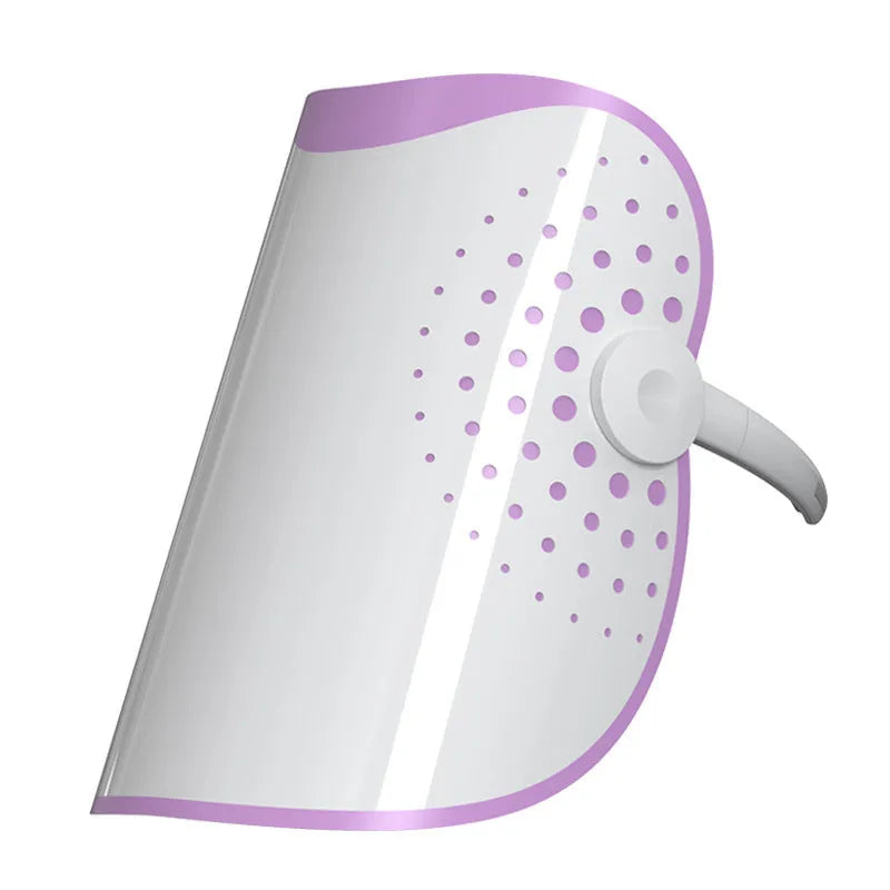 White and purple photon beauty mask IPL device for home skincare with colour light therapy
