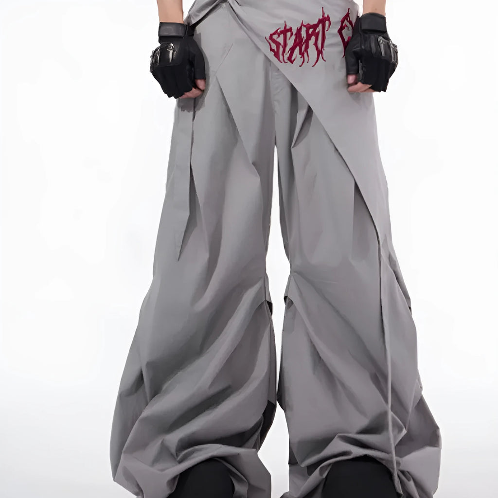 Boys wide-leg trousers in Korean style design, solid black colour option