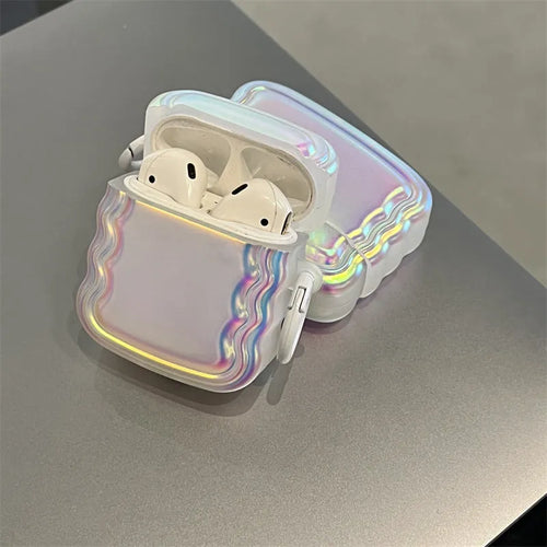 Colourful magic laser and ring design silicone protective case for AirPods Pro 2 and other models