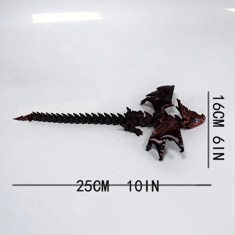 PLA plastic flying dragon wing decoration measuring 25x16x3cm in multiple colour finishes
