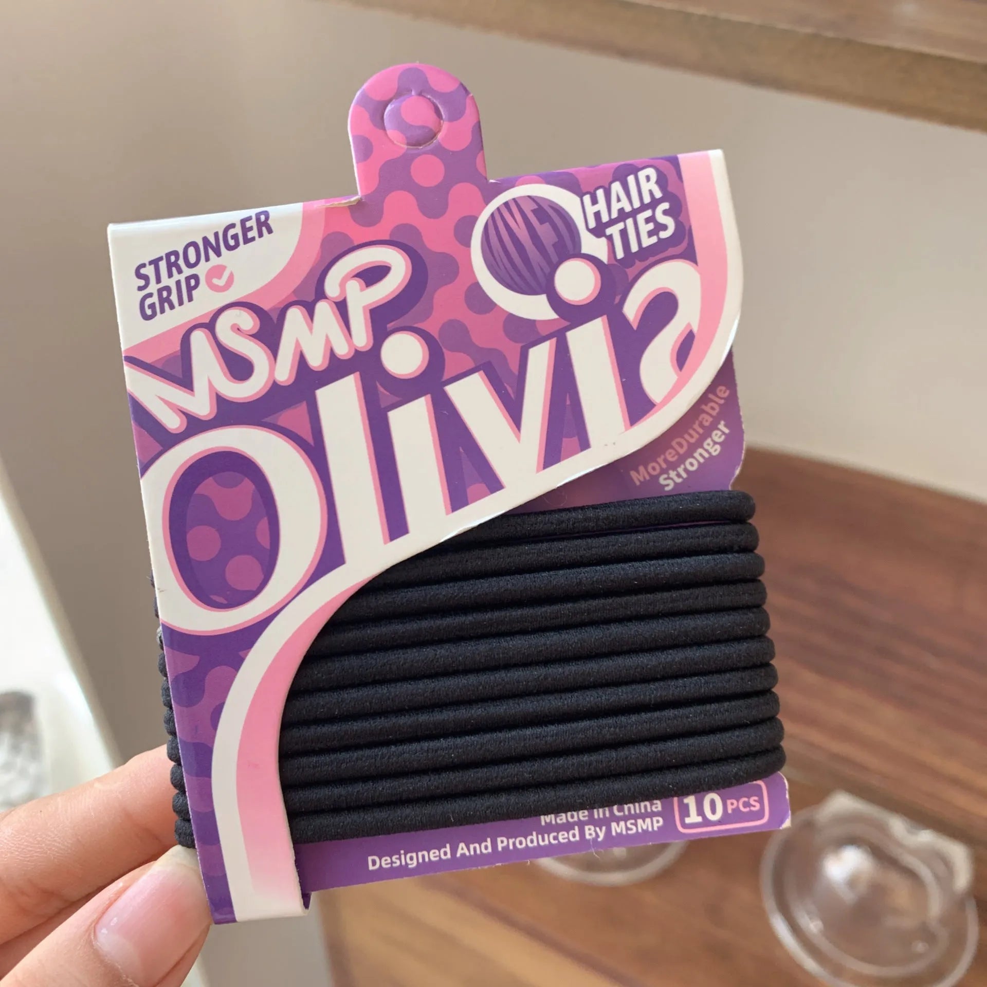 Candy colour braided rubber elastic hair bands for ponytails and braids without metal closures