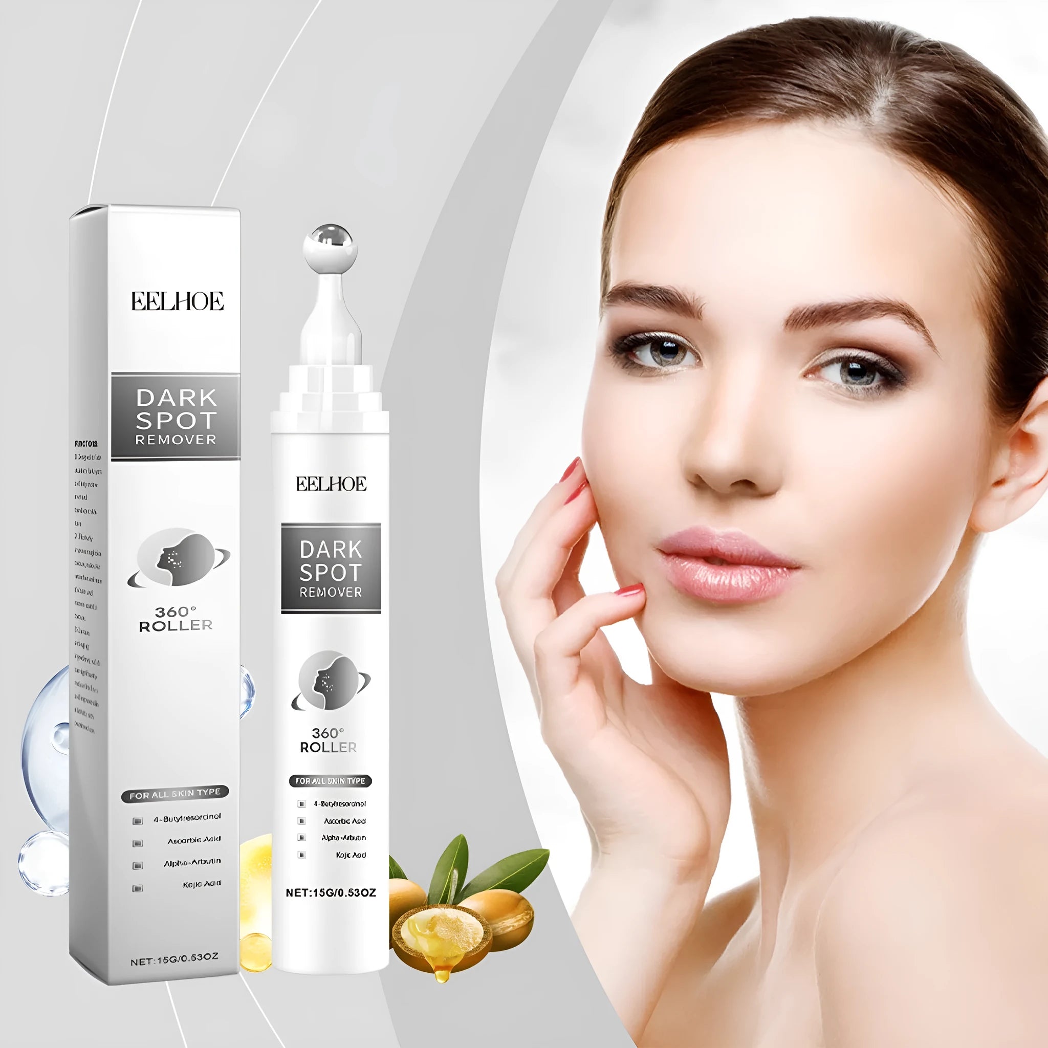 15g jar of gentle moisturising facial essence cream for skin brightening and hydration.