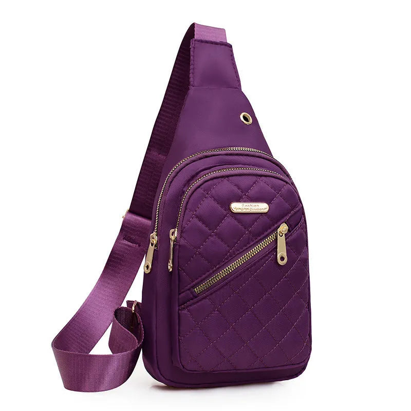 Oxford cloth crossbody sports chest bag in multiple colour options with breathable design