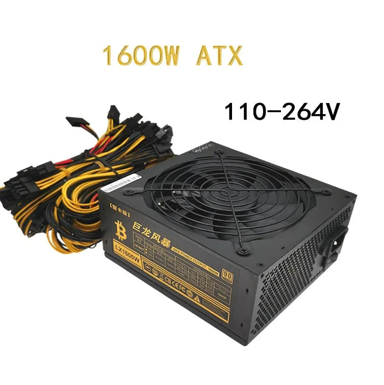 Black server power supply unit with high wattage rating for 110V systems.