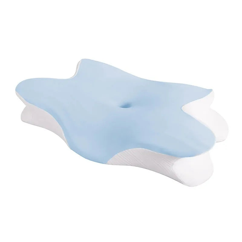 Memory foam butterfly pillow slow rebound in volcanic ash 62x42x11/13cm for neck support