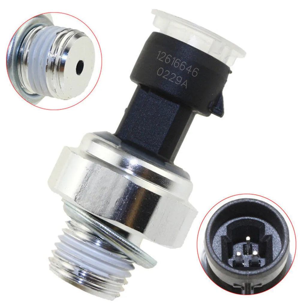 Oil pressure sensor for Buick and Chevrolet vehicles, replacement part.