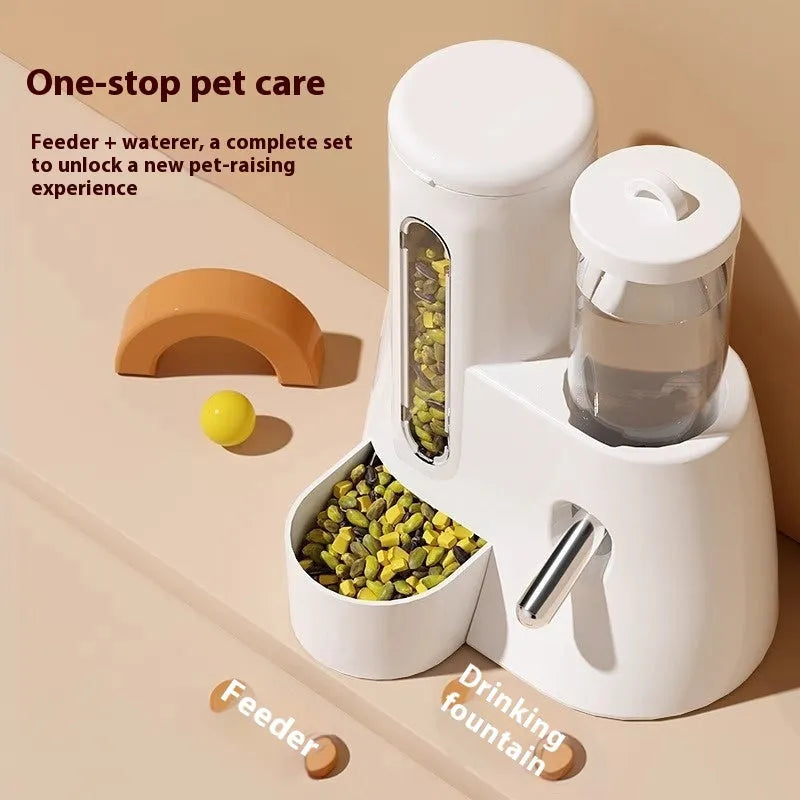 Hamster automatic drinking water feeder and food basin in blue colour