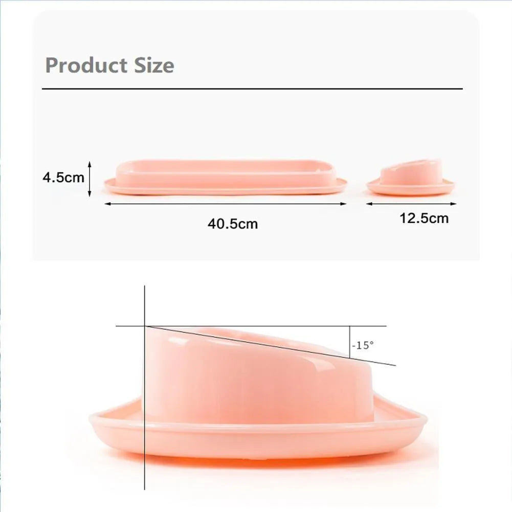 Set of four green pet feeding bowls with non-slip bases for cats and dogs