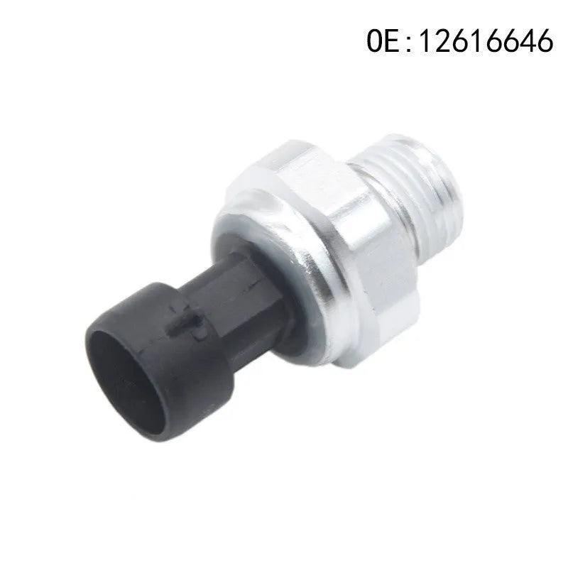 Silver metal fuel pressure sensor for GM vehicles, part numbers 12616646 and 12677836