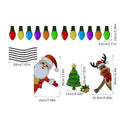 Medium Christmas elk magnetic car sticker with reflective threads