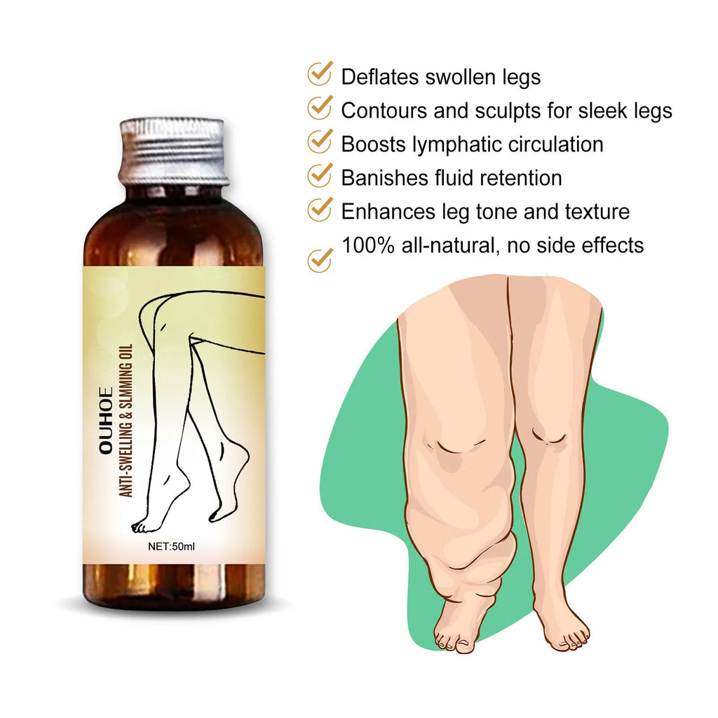 50ml bottle of moisturising body and leg care essential oil with plant extracts.