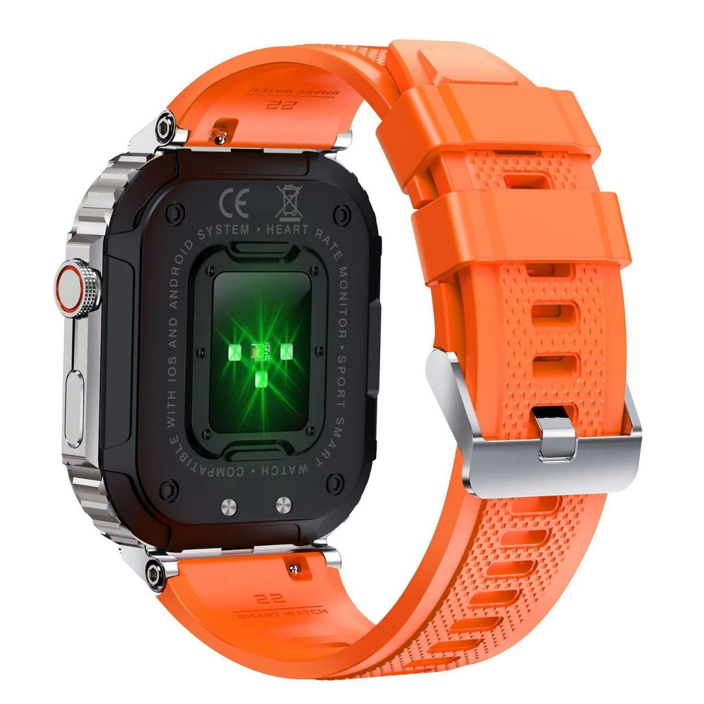 K57PRO Bluetooth smartwatch in black with TFT screen on wrist showing call function