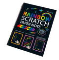 Large children's scratch art paper with colourful design revealed through scraping