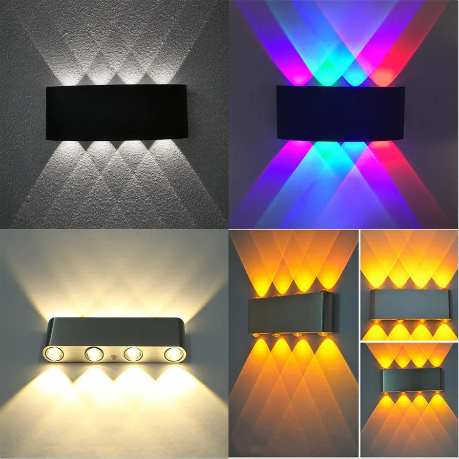 Modern aluminium LED corridor lamp with compact dimensions for home lighting installation